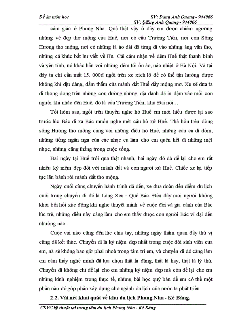 image for page Cơ sở vật chất kỹ thuật tại Trung tâm du lịch Phong Nha - Kẻ Bàng