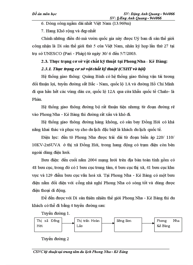 image for page Cơ sở vật chất kỹ thuật tại Trung tâm du lịch Phong Nha - Kẻ Bàng