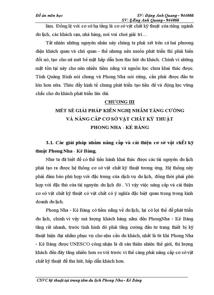 image for page Cơ sở vật chất kỹ thuật tại Trung tâm du lịch Phong Nha - Kẻ Bàng