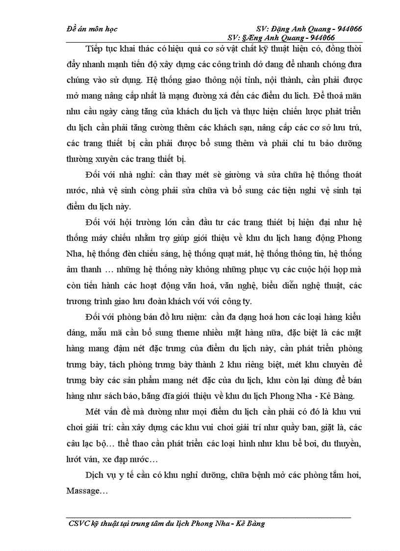 image for page Cơ sở vật chất kỹ thuật tại Trung tâm du lịch Phong Nha - Kẻ Bàng