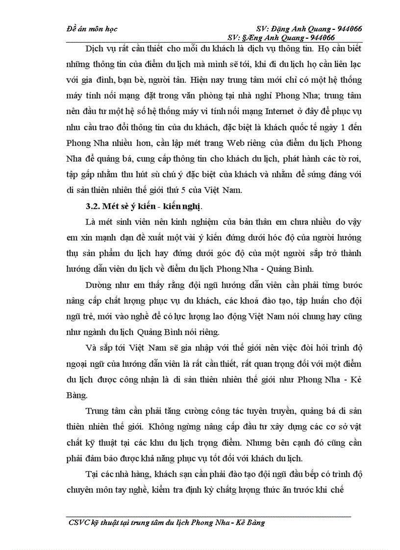 image for page Cơ sở vật chất kỹ thuật tại Trung tâm du lịch Phong Nha - Kẻ Bàng