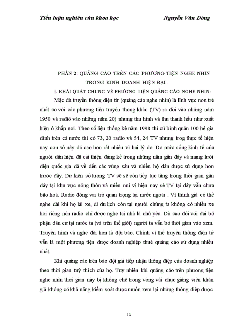 image for page Quảng cáo trên các phương tiện nghe nhìn trong kinh doanh hiện đại