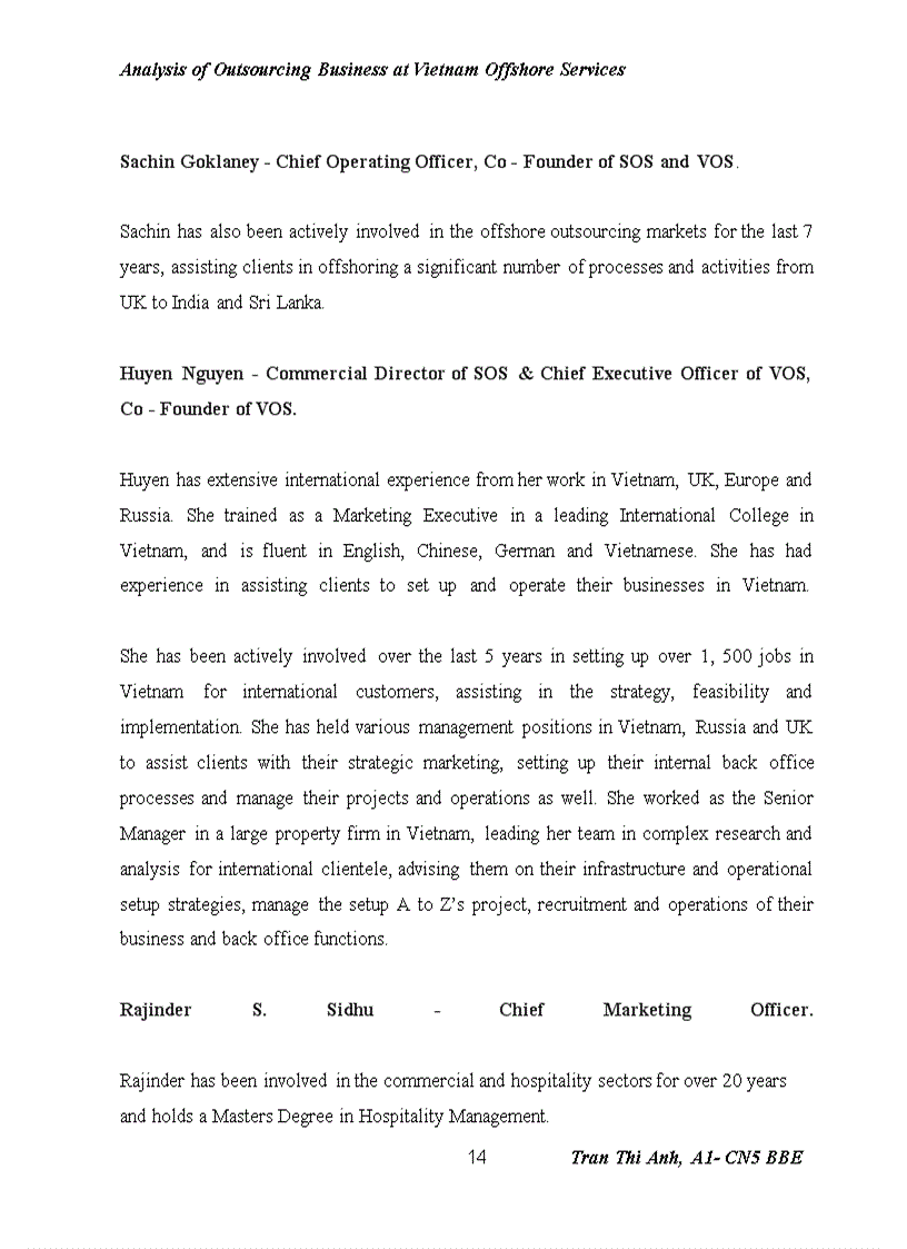 image for page Analysis of Outsourcing Business at Vietnam Offshore Services