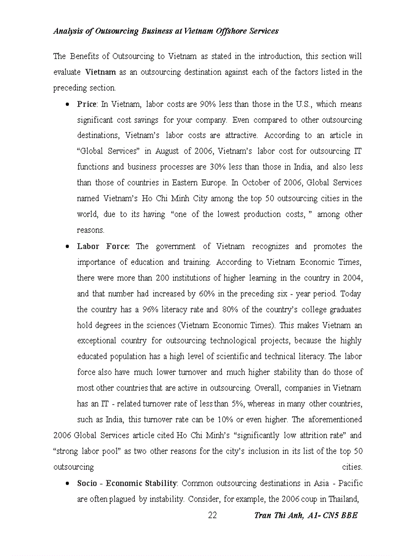 image for page Analysis of Outsourcing Business at Vietnam Offshore Services