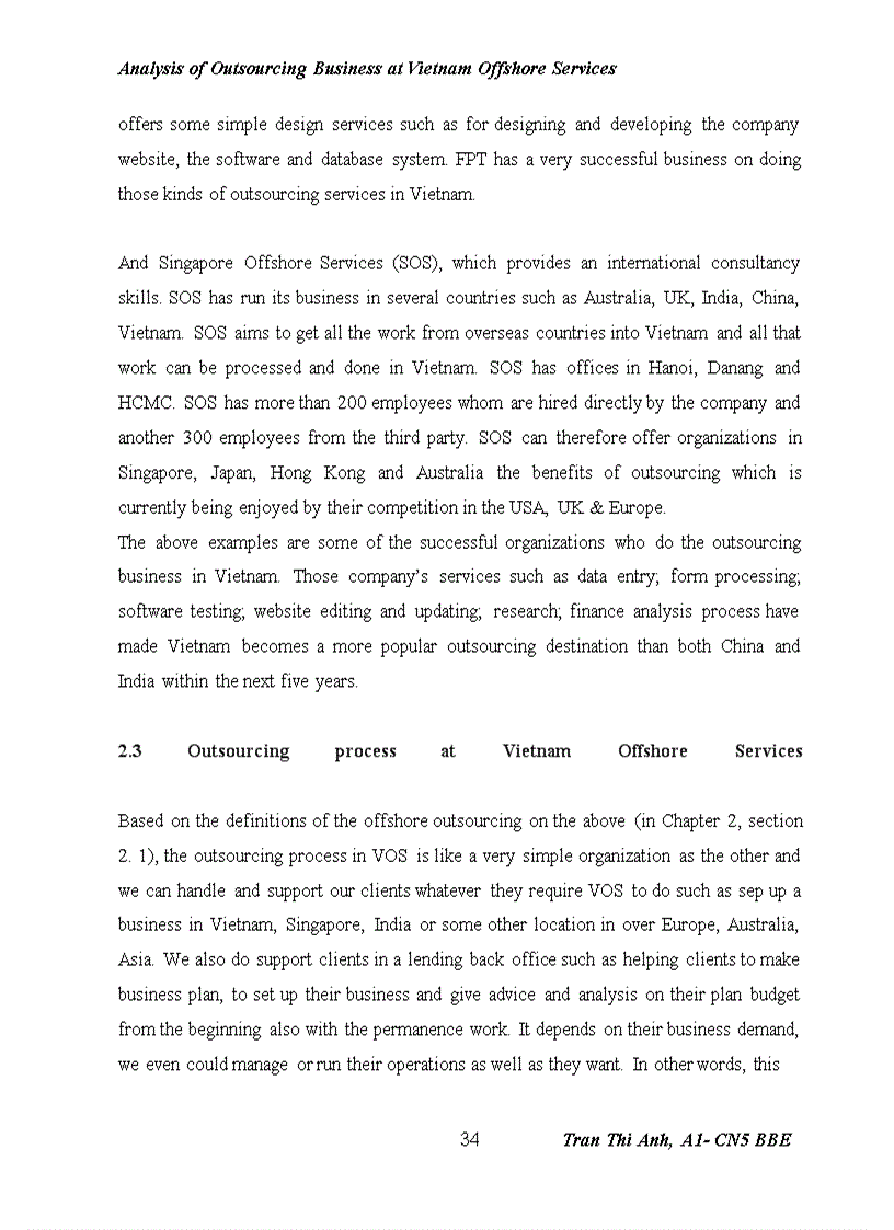 image for page Analysis of Outsourcing Business at Vietnam Offshore Services