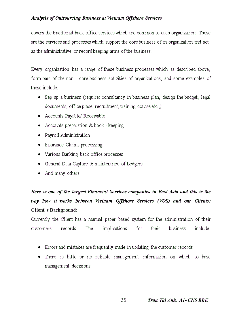 image for page Analysis of Outsourcing Business at Vietnam Offshore Services