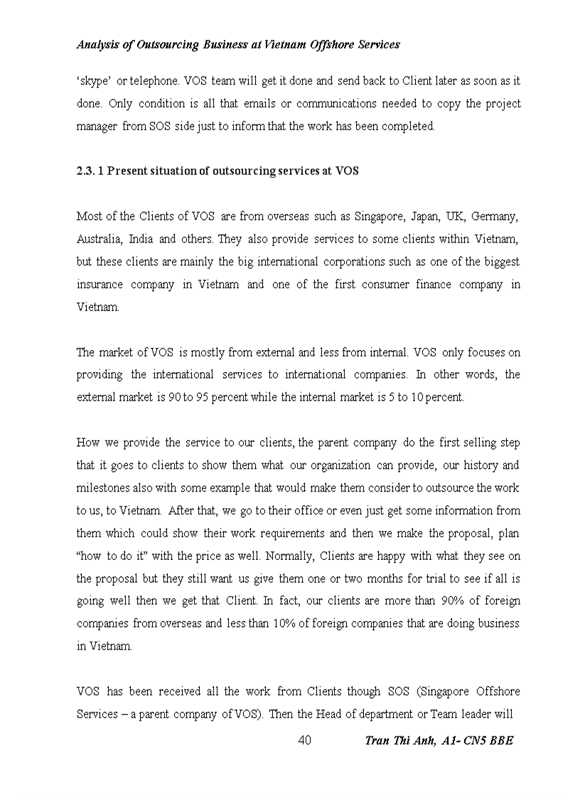 image for page Analysis of Outsourcing Business at Vietnam Offshore Services