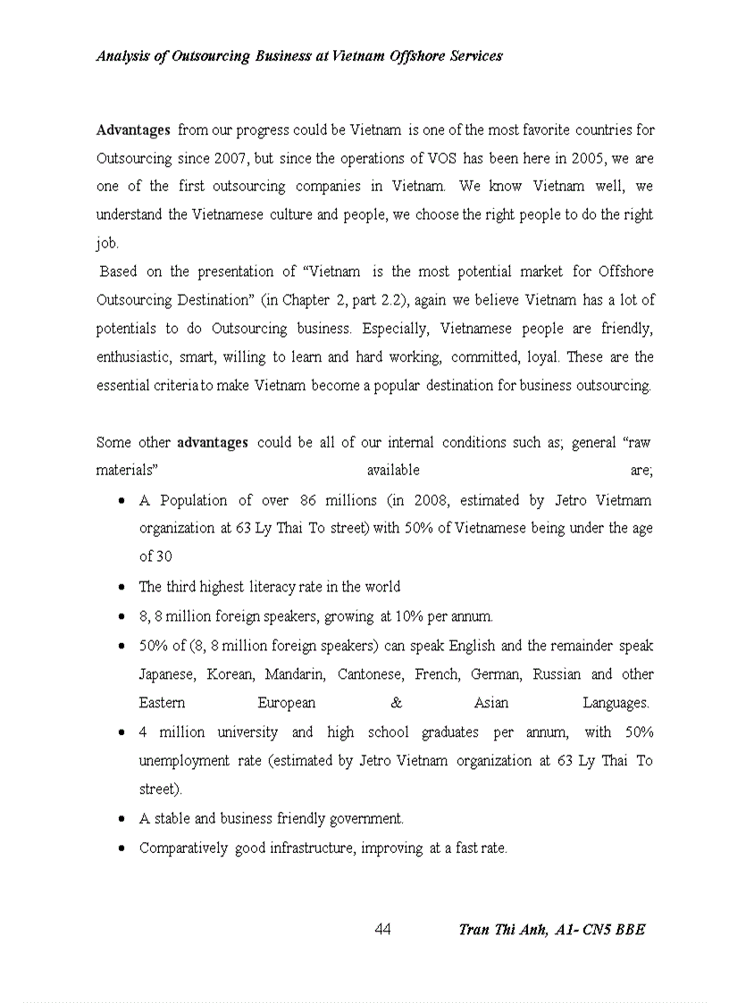 image for page Analysis of Outsourcing Business at Vietnam Offshore Services
