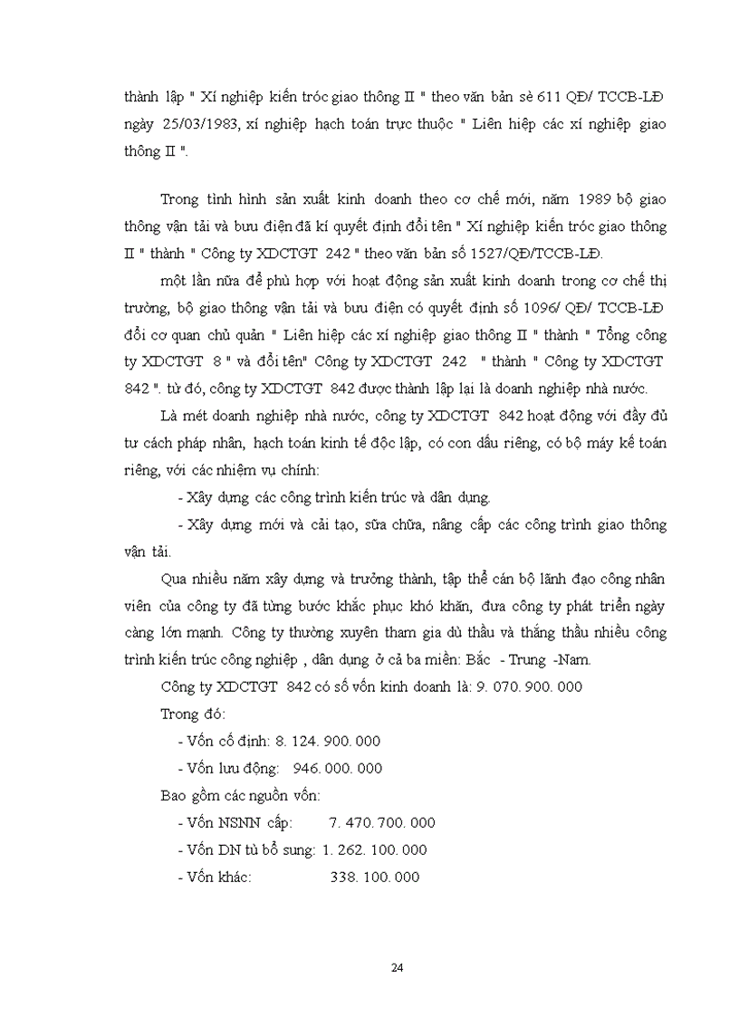 image for page Tổ chức kế toán chi phí sản xuất và giá thành sản phẩm tại công ty XDCTGT 842