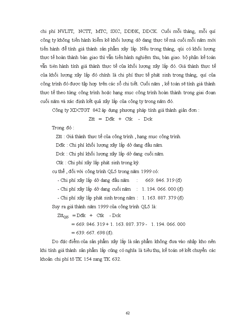 image for page Tổ chức kế toán chi phí sản xuất và giá thành sản phẩm tại công ty XDCTGT 842