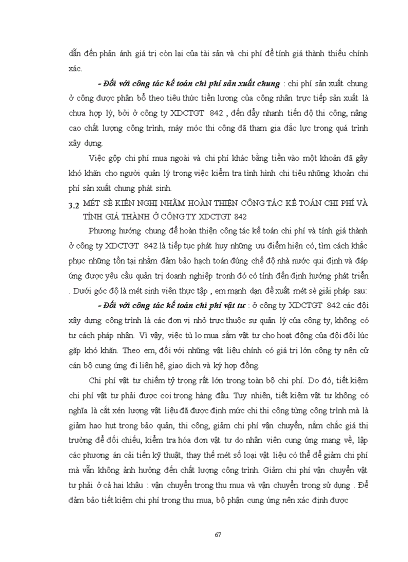 image for page Tổ chức kế toán chi phí sản xuất và giá thành sản phẩm tại công ty XDCTGT 842