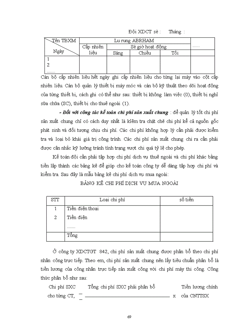image for page Tổ chức kế toán chi phí sản xuất và giá thành sản phẩm tại công ty XDCTGT 842