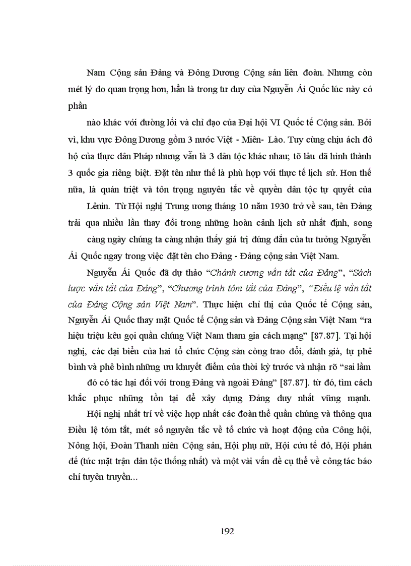 image for page Sự ra đời của Đảng Cộng sản Việt Nam (3-2-1930) đã tạo ra bước ngoặt vĩ đại cho cách mạng Việt Nam, đồng thời đánh dấu quá trình Hồ Chí Minh tiếp nhận, vận dụng tư tưởng chủ nghĩa Mác-Lênin vào hoàn cảnh cụ thể của nước ta