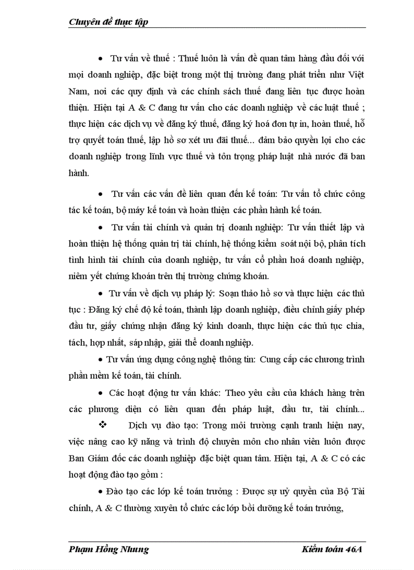 image for page Hoàn thiện kỹ thuật thu thập bằng chứng kiểm toán trong kiểm toán báo cáo tài chính tại Công ty TNHH Kiểm toán và Tư vấn (A&C)