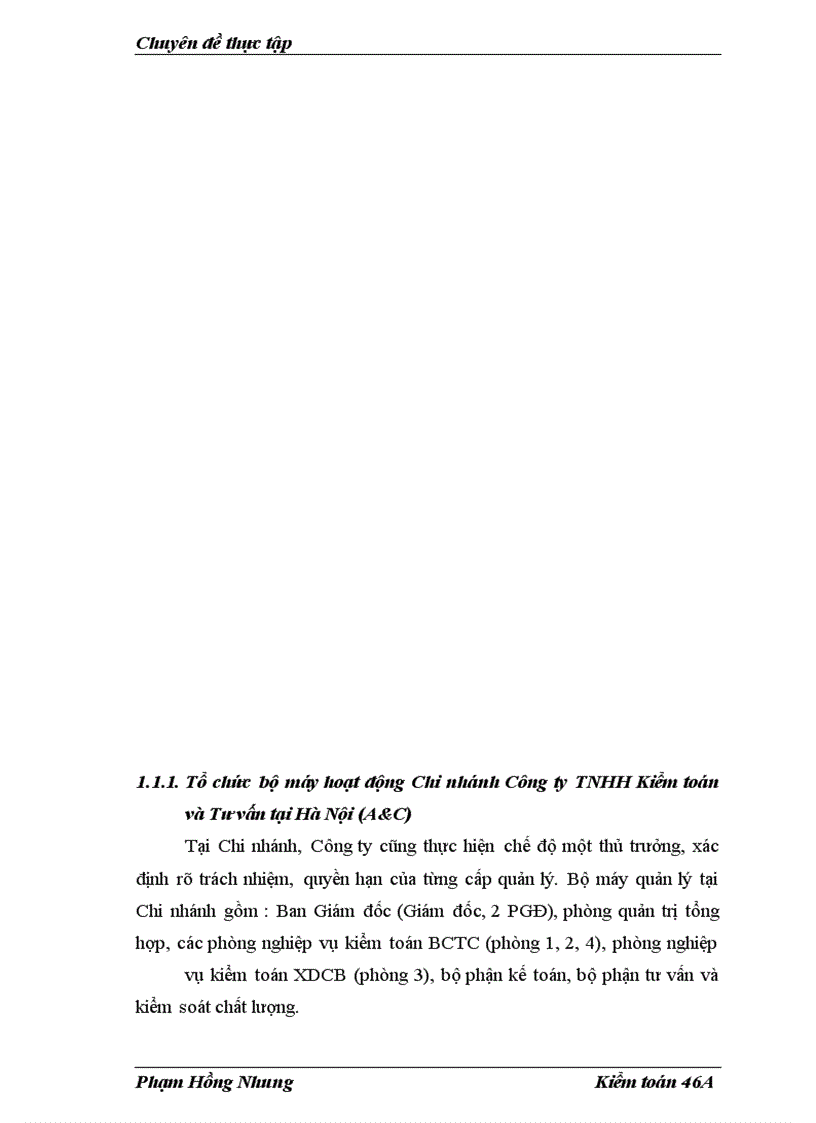 image for page Hoàn thiện kỹ thuật thu thập bằng chứng kiểm toán trong kiểm toán báo cáo tài chính tại Công ty TNHH Kiểm toán và Tư vấn (A&C)