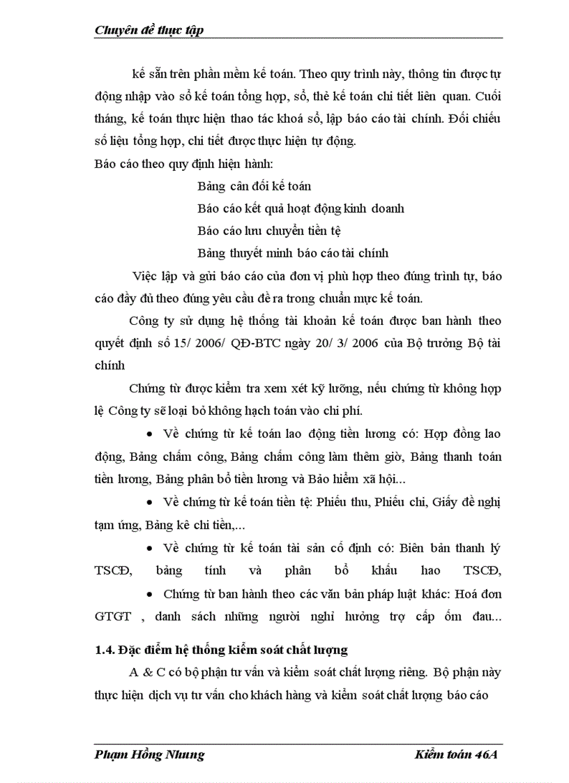 image for page Hoàn thiện kỹ thuật thu thập bằng chứng kiểm toán trong kiểm toán báo cáo tài chính tại Công ty TNHH Kiểm toán và Tư vấn (A&C)