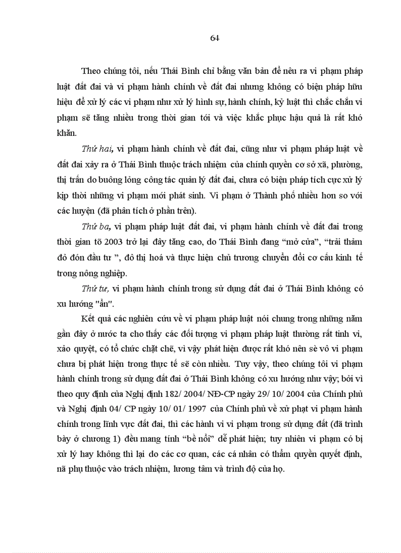 image for page Vi phạm hành chính về đất đai ở Thái Bình - thực trạng và giải pháp khắc phục