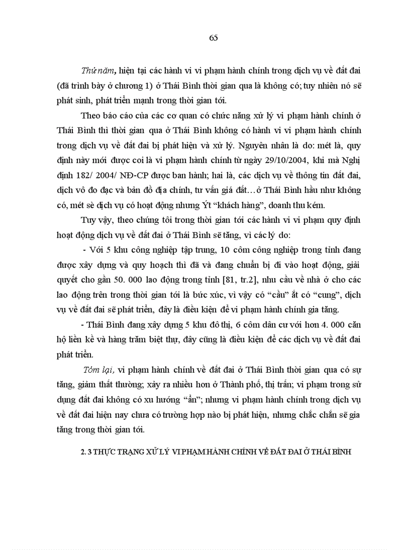 image for page Vi phạm hành chính về đất đai ở Thái Bình - thực trạng và giải pháp khắc phục