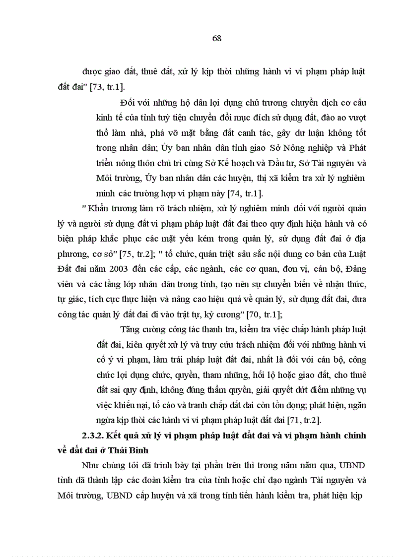 image for page Vi phạm hành chính về đất đai ở Thái Bình - thực trạng và giải pháp khắc phục