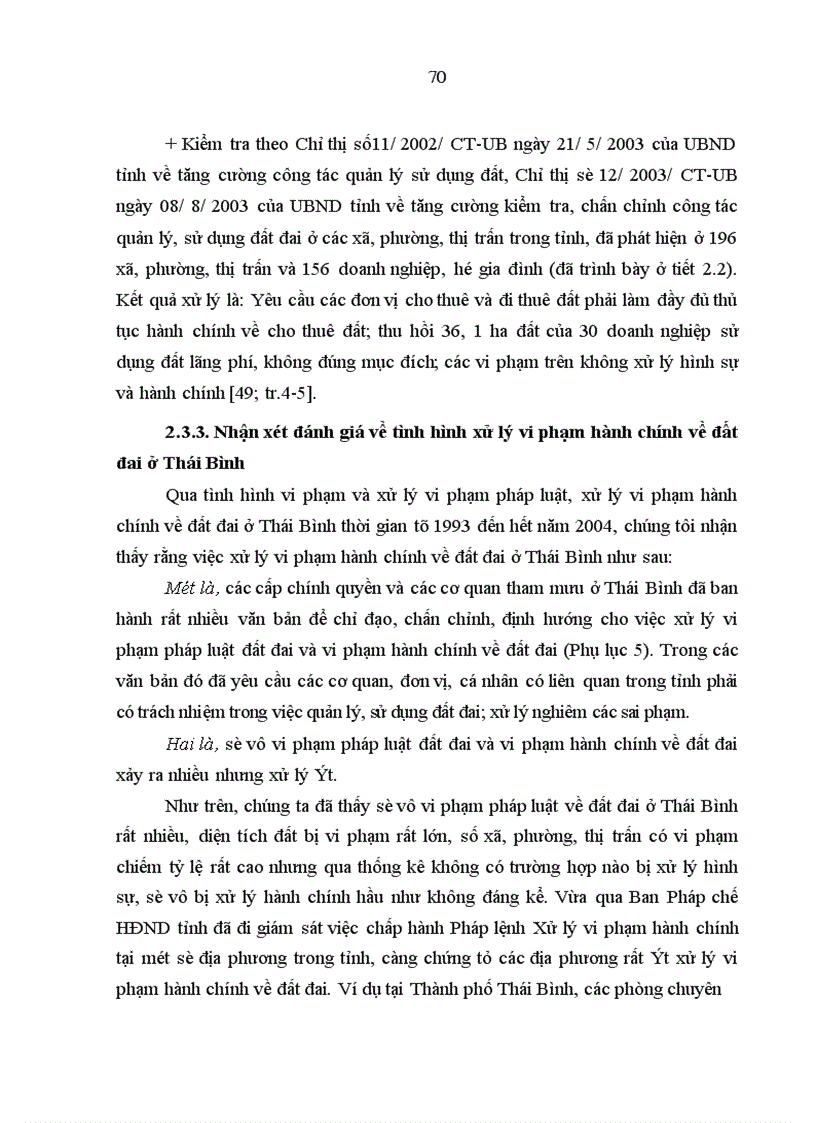 image for page Vi phạm hành chính về đất đai ở Thái Bình - thực trạng và giải pháp khắc phục