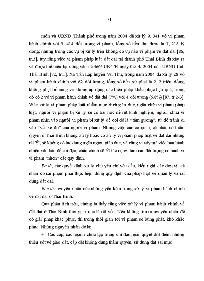 image for page Vi phạm hành chính về đất đai ở Thái Bình - thực trạng và giải pháp khắc phục