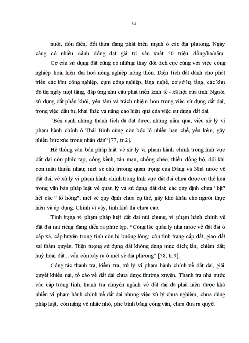 image for page Vi phạm hành chính về đất đai ở Thái Bình - thực trạng và giải pháp khắc phục