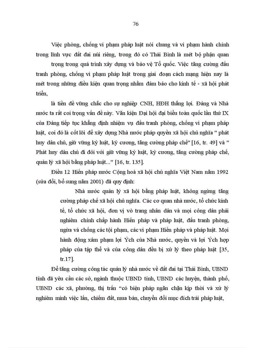 image for page Vi phạm hành chính về đất đai ở Thái Bình - thực trạng và giải pháp khắc phục