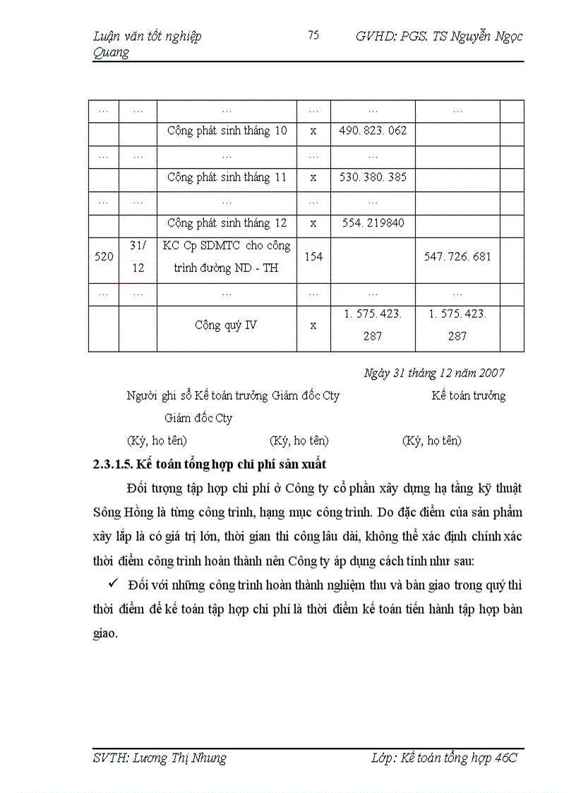 image for page Hoàn thiện kế toán chi phí sản xuất và tính giá thành sản phẩm tại công ty cổ phần hạ tầng kỹ thuật Sông Hồng