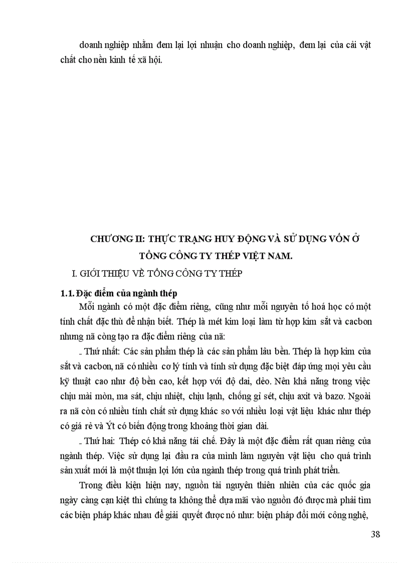 image for page Thực trạng huy động và sử dụng vốn ở Tổng Công ty Thép Việt Nam