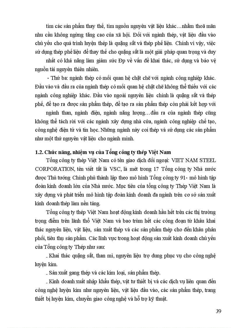 image for page Thực trạng huy động và sử dụng vốn ở Tổng Công ty Thép Việt Nam