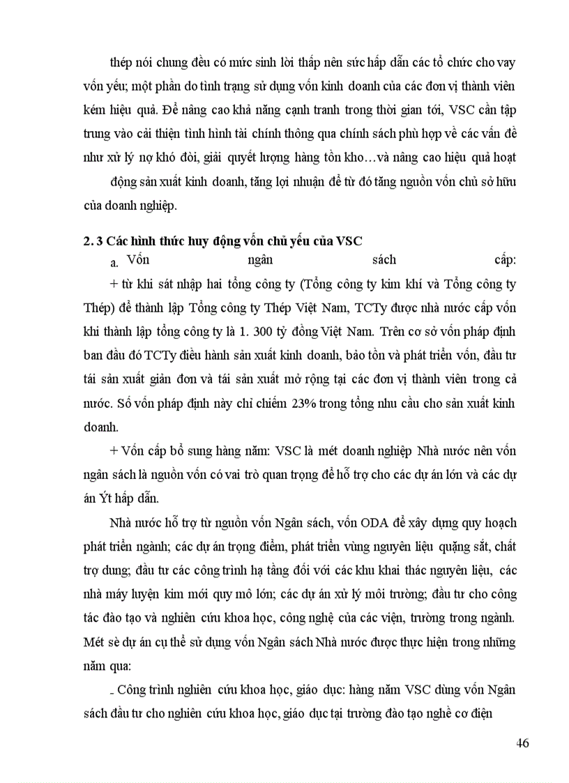 image for page Thực trạng huy động và sử dụng vốn ở Tổng Công ty Thép Việt Nam