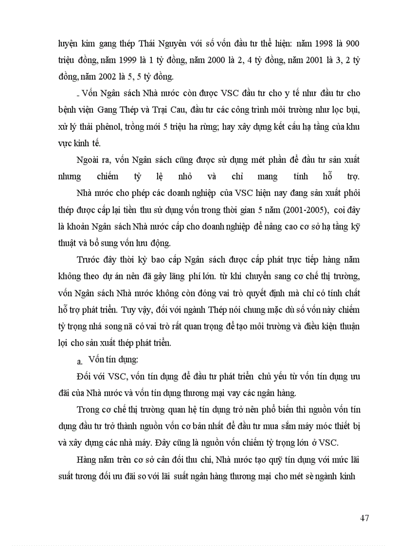 image for page Thực trạng huy động và sử dụng vốn ở Tổng Công ty Thép Việt Nam