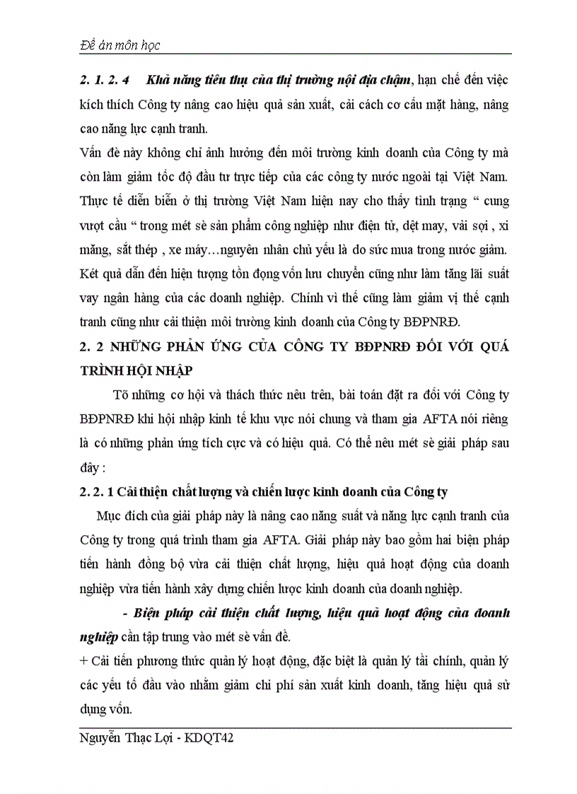 image for page Tác động của AFTA tới công ty BĐPNRĐ và phản ứng của doanh nghiệp trước quá trình hội nhập