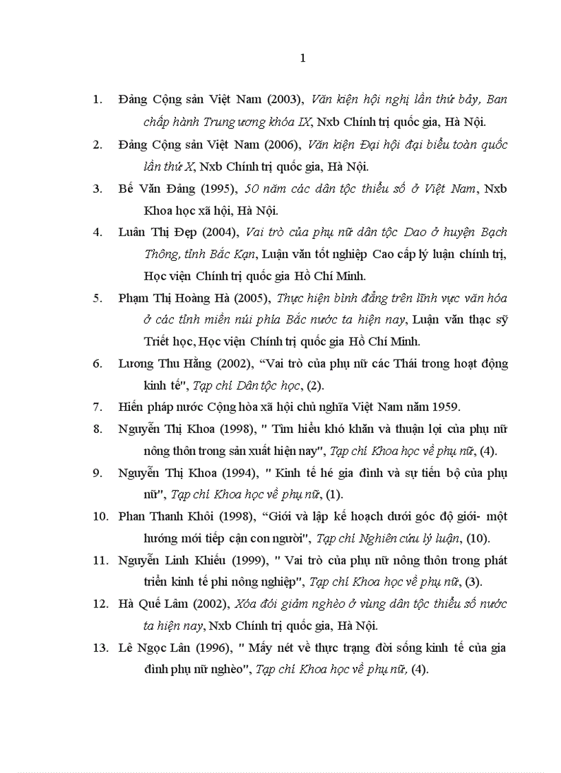 image for page Phát huy tiềm năng của phụ nữ dân tộc thiểu số trong quá trình phát triển kinh tế - x• hội ở các tỉnh miền núi phía Bắc nước ta hiện nay