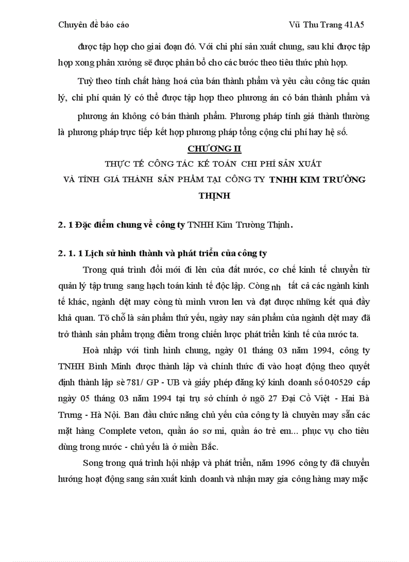 image for page Kế toán chi phí sản xuất và tính giá thành sản phẩm tại Công ty TNHH Kim Trường Thịnh