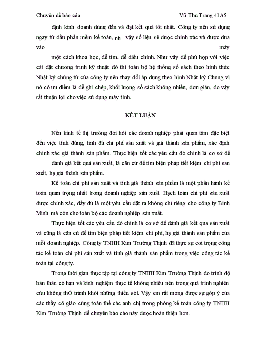 image for page Kế toán chi phí sản xuất và tính giá thành sản phẩm tại Công ty TNHH Kim Trường Thịnh