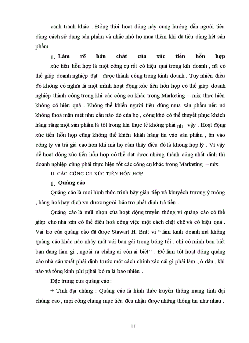 image for page Từ sự phân tích về hoạt động xúc tiến hỗn hợp của công ty để tìm ra những điểm mạnh ,điểm yếu