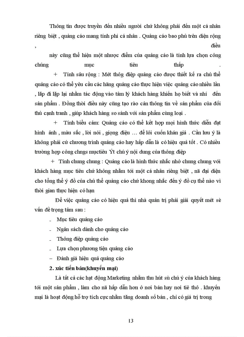 image for page Từ sự phân tích về hoạt động xúc tiến hỗn hợp của công ty để tìm ra những điểm mạnh ,điểm yếu