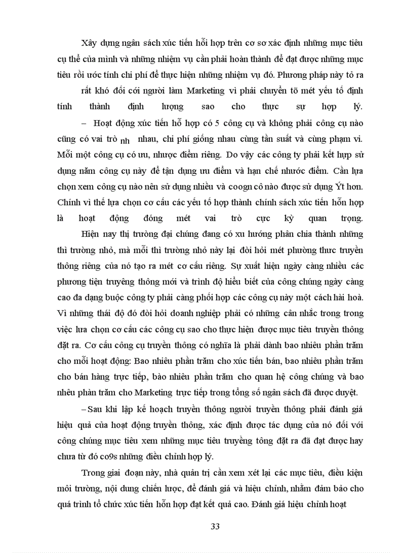 image for page Từ sự phân tích về hoạt động xúc tiến hỗn hợp của công ty để tìm ra những điểm mạnh ,điểm yếu