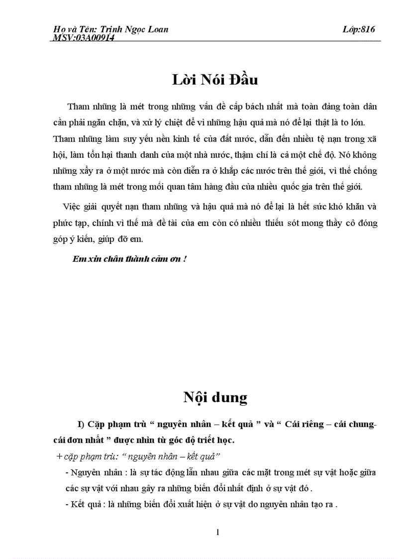 image for page Vận dụng cặp phạm trù triết học vào phân tích vấn đề tham nhũng hiện nay.