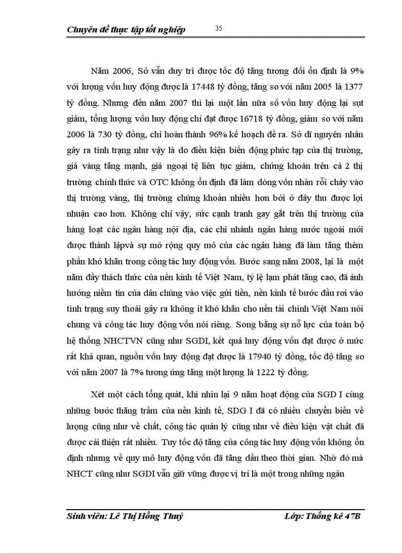 image for page Vận dụng một số phương pháp thống kê phân tích hoạt động huy động vốn của Sở giao dịch I – Ngân hàng Công thương Việt Nam giai đoạn 2000 – 2008