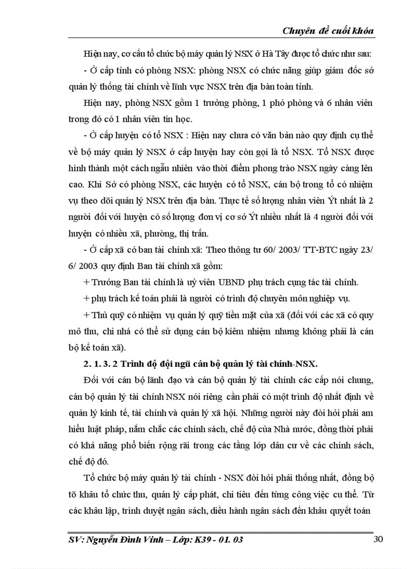 image for page Hoàn thiện công tác quản lý Ngân sách xã trên địa bàn tỉnh Hà Tây trong thời gian tới
