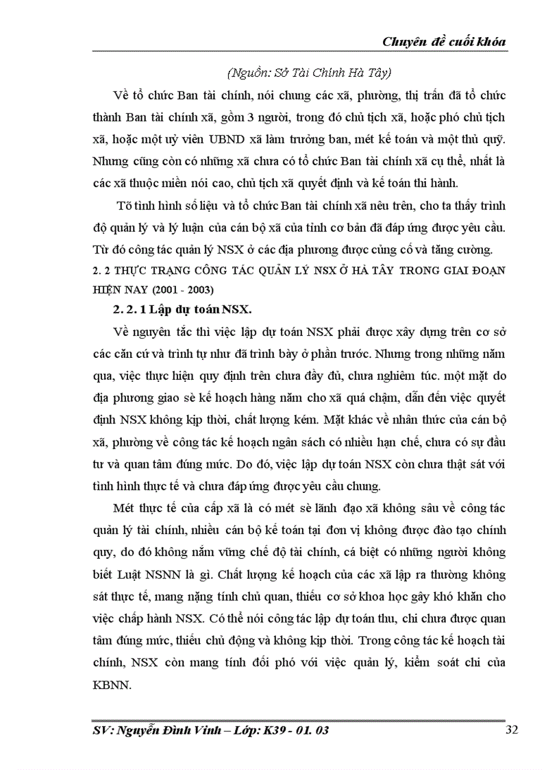 image for page Hoàn thiện công tác quản lý Ngân sách xã trên địa bàn tỉnh Hà Tây trong thời gian tới