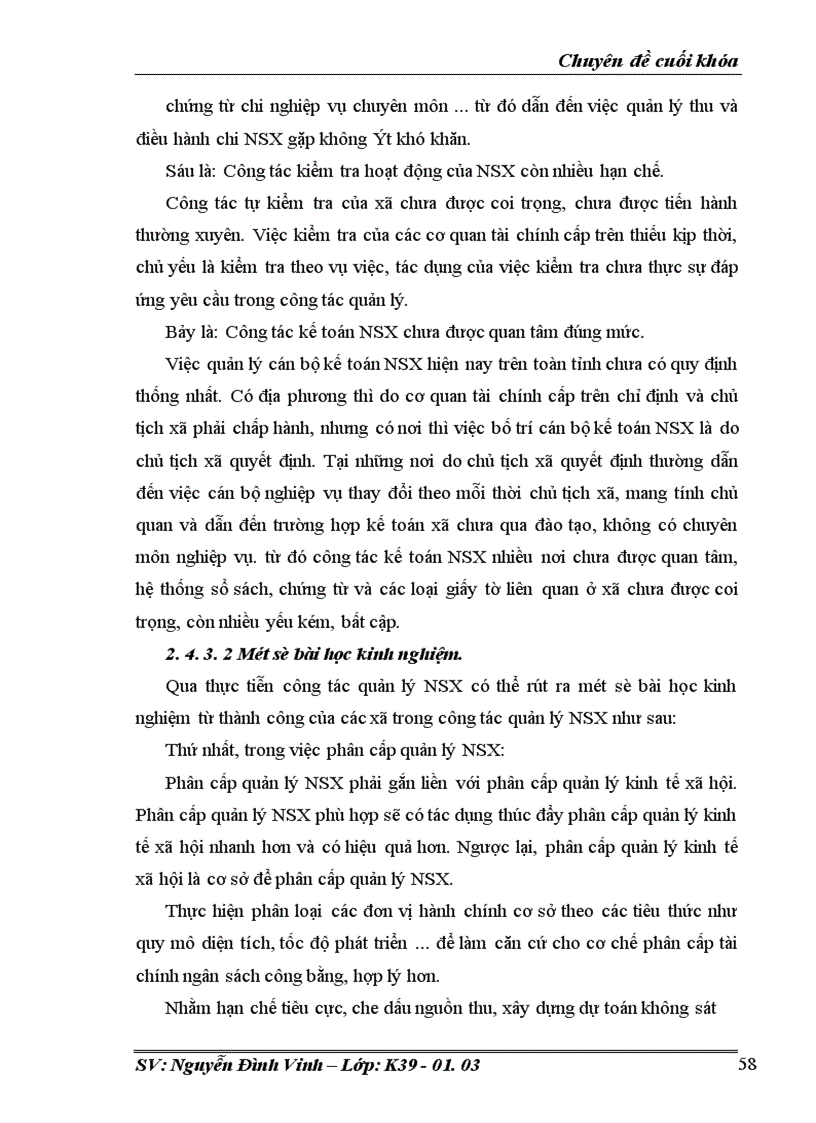 image for page Hoàn thiện công tác quản lý Ngân sách xã trên địa bàn tỉnh Hà Tây trong thời gian tới