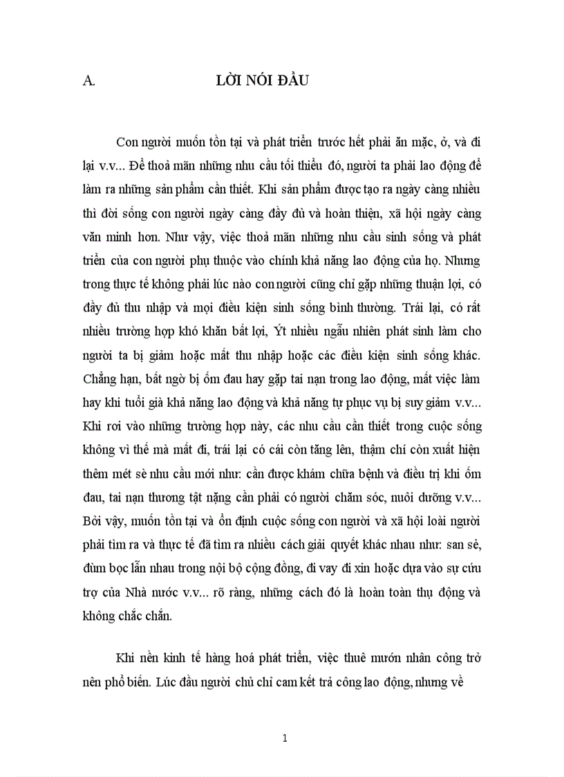 image for page Nội dung và ý nghĩa của chế độ bảo hiểm xã hội. Tình hình thi hành chế độ bảo hiểm xã hội tại một doanh nghiệp