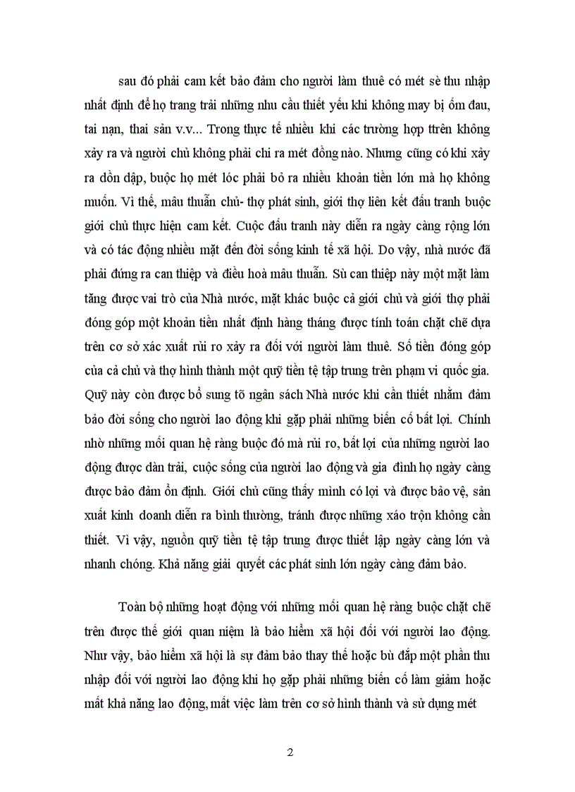 image for page Nội dung và ý nghĩa của chế độ bảo hiểm xã hội. Tình hình thi hành chế độ bảo hiểm xã hội tại một doanh nghiệp