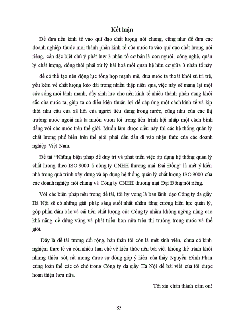 image for page Áp dụng hệ thống quản lý chất lượng theo bộ tiêu chuẩn ISO 9000 tại công ty CNHH thương mại Đại Đồng