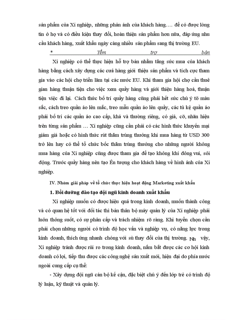 image for page Giải pháp Marketing đẩy mạnh xuất khẩu sản phẩm may mặc sang thị trường EU của Xí nghiệp may xuất khẩu Lạc Trung