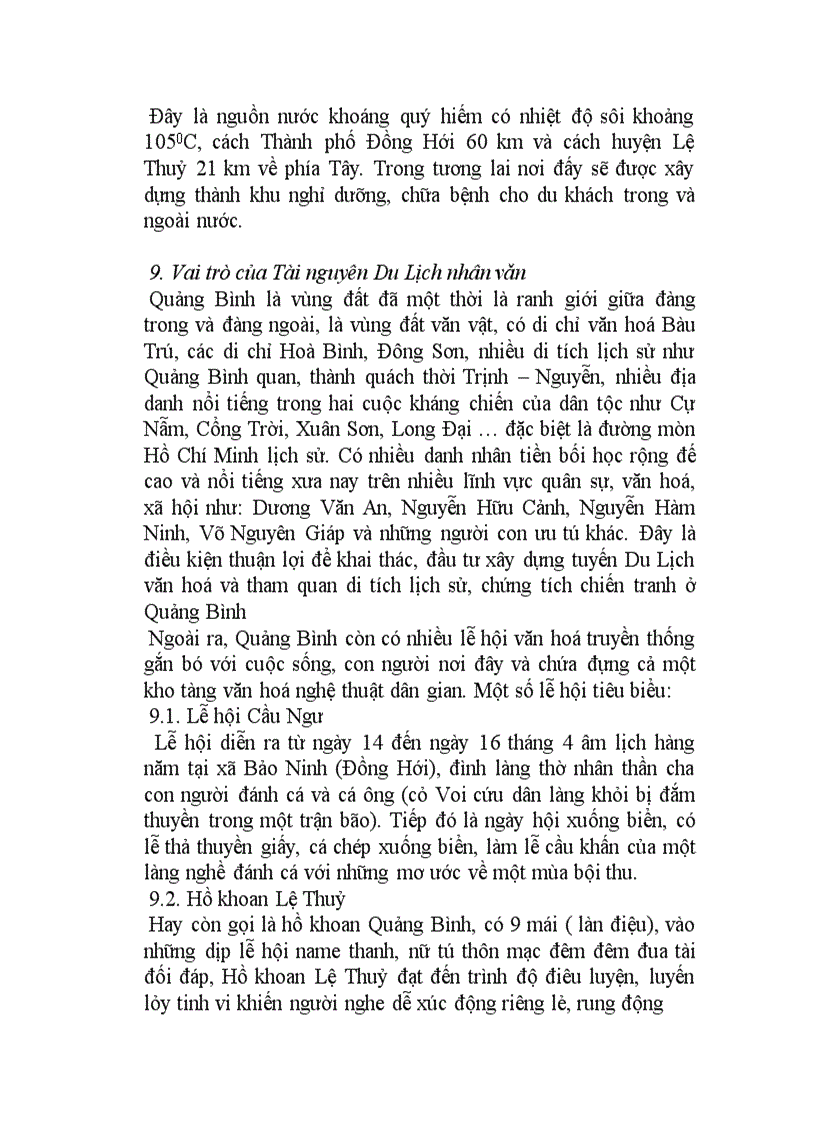 image for page Điều Kiện Phát Triển Và Khả Năng Khai Thác Tài Nguyên Du Lịch Ở Quảng Bình