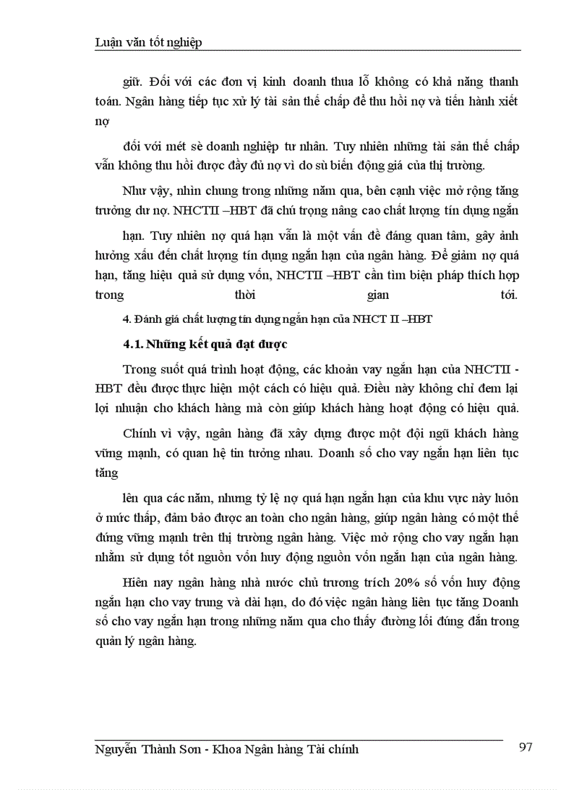 image for page Giải pháp nâng cao chất lượng tín dụng ngắn hạn tại chi nhánh NHCTII-HBT